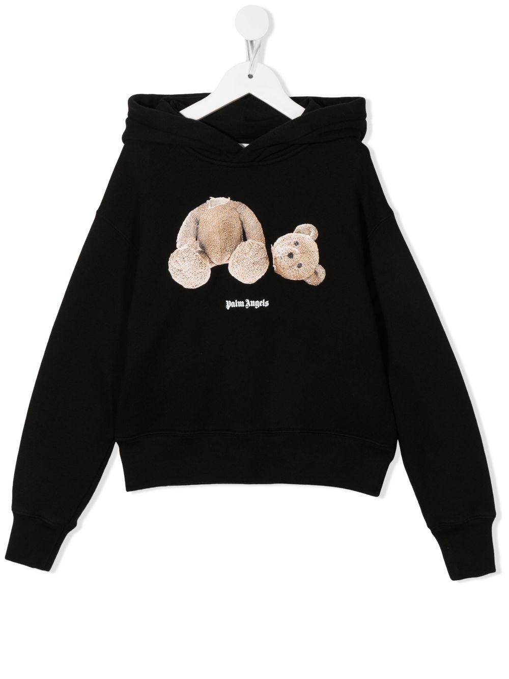 Palm Angels Kids teddy-bear cotton hoodie - Black von Palm Angels Kids