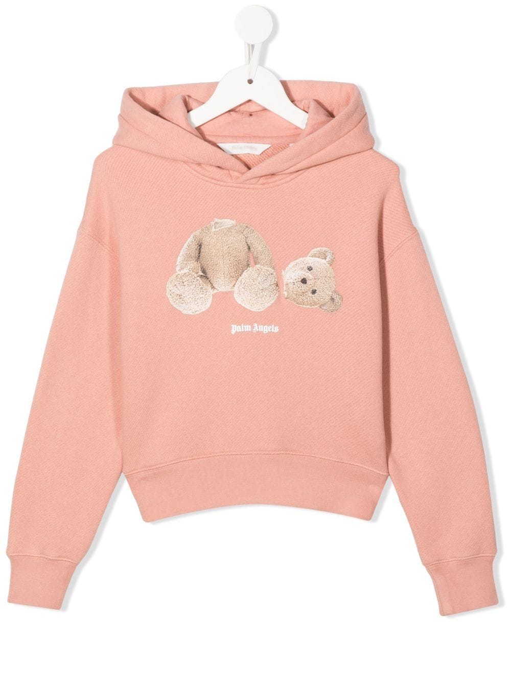 Palm Angels Kids teddy bear-print cotton hoodie - Pink von Palm Angels Kids