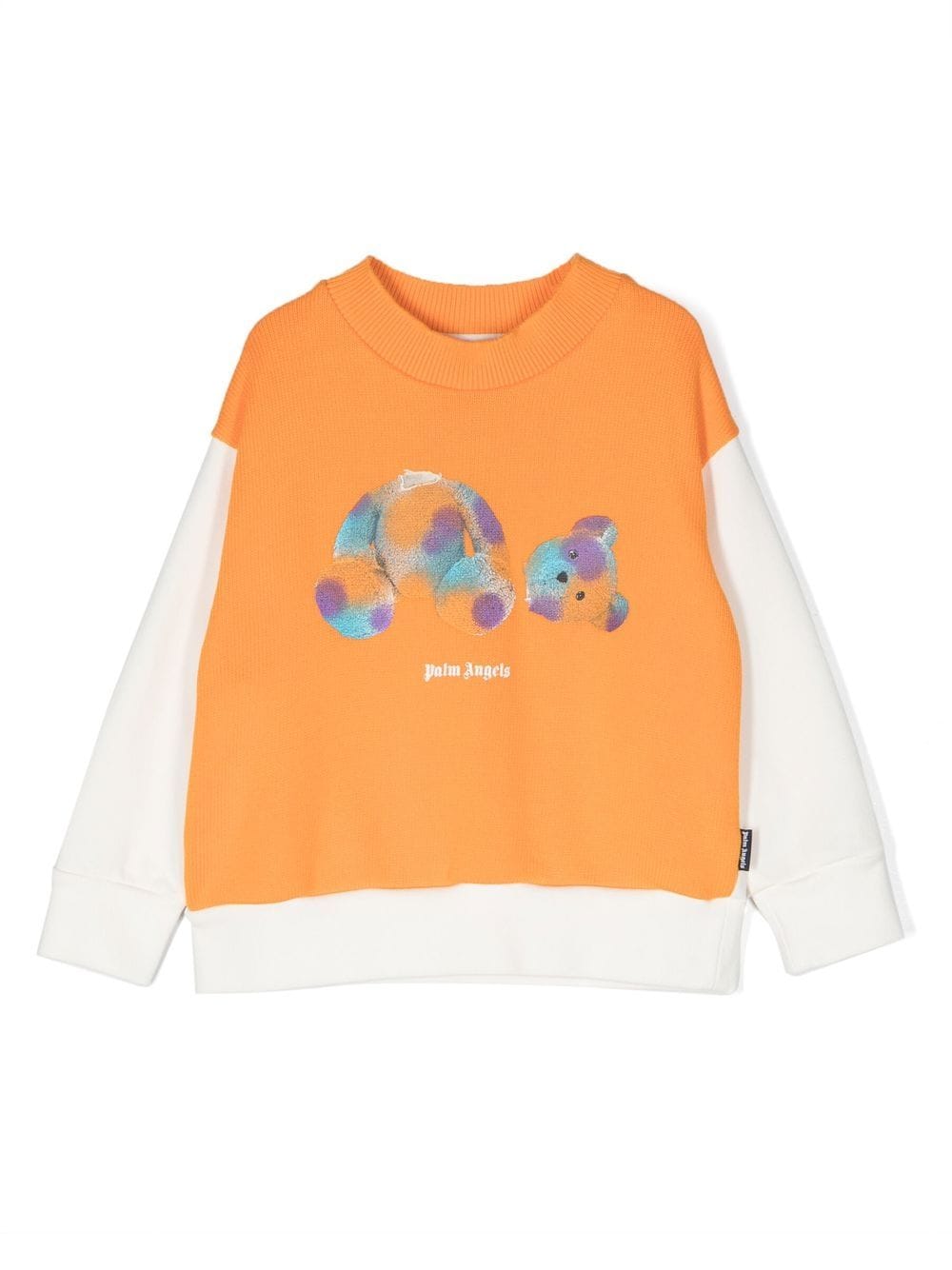 Palm Angels Kids teddy bear-print crew-neck sweatshirt - Orange von Palm Angels Kids