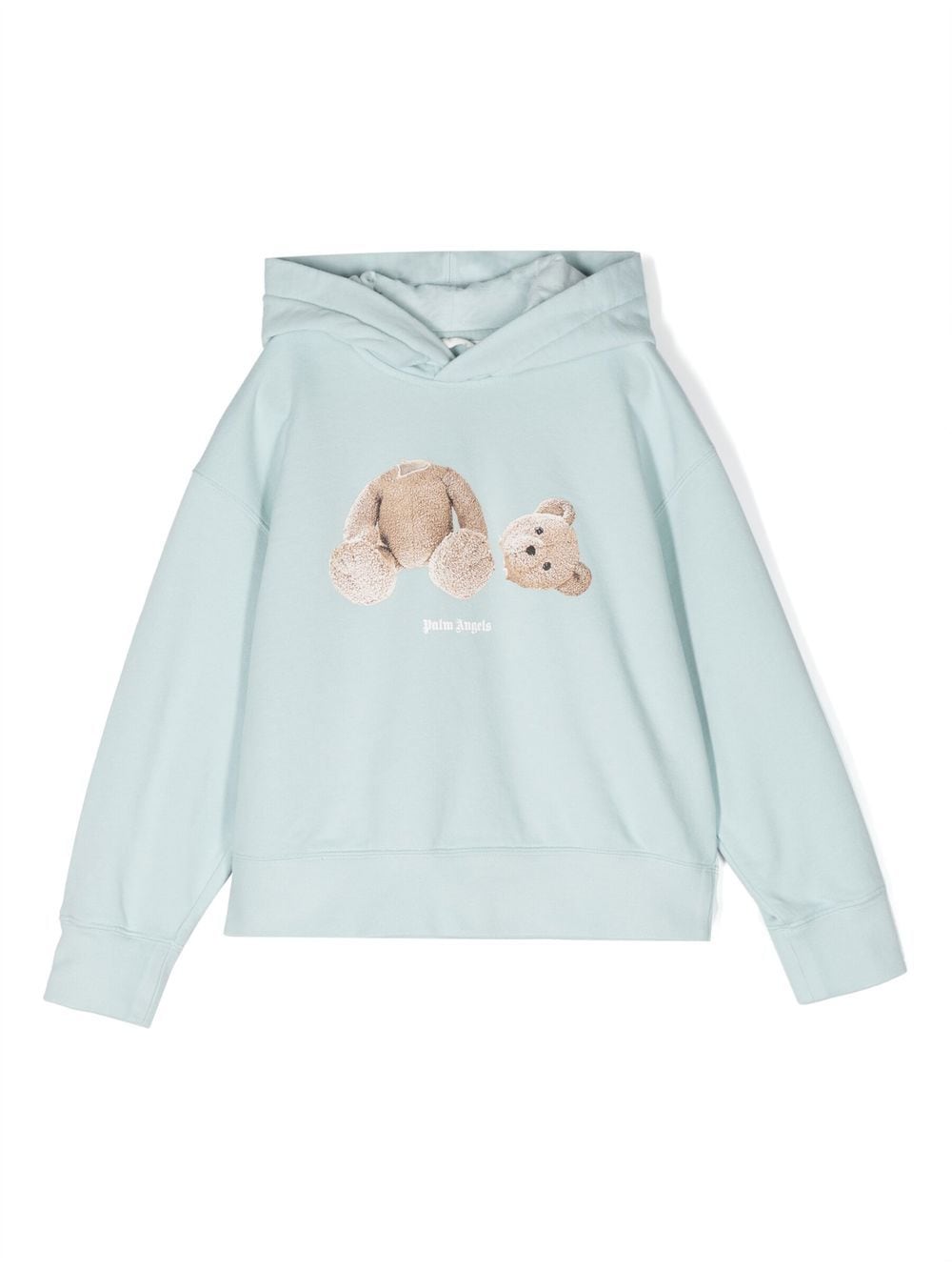 Palm Angels Kids teddy bear-print hoodie - Blue von Palm Angels Kids