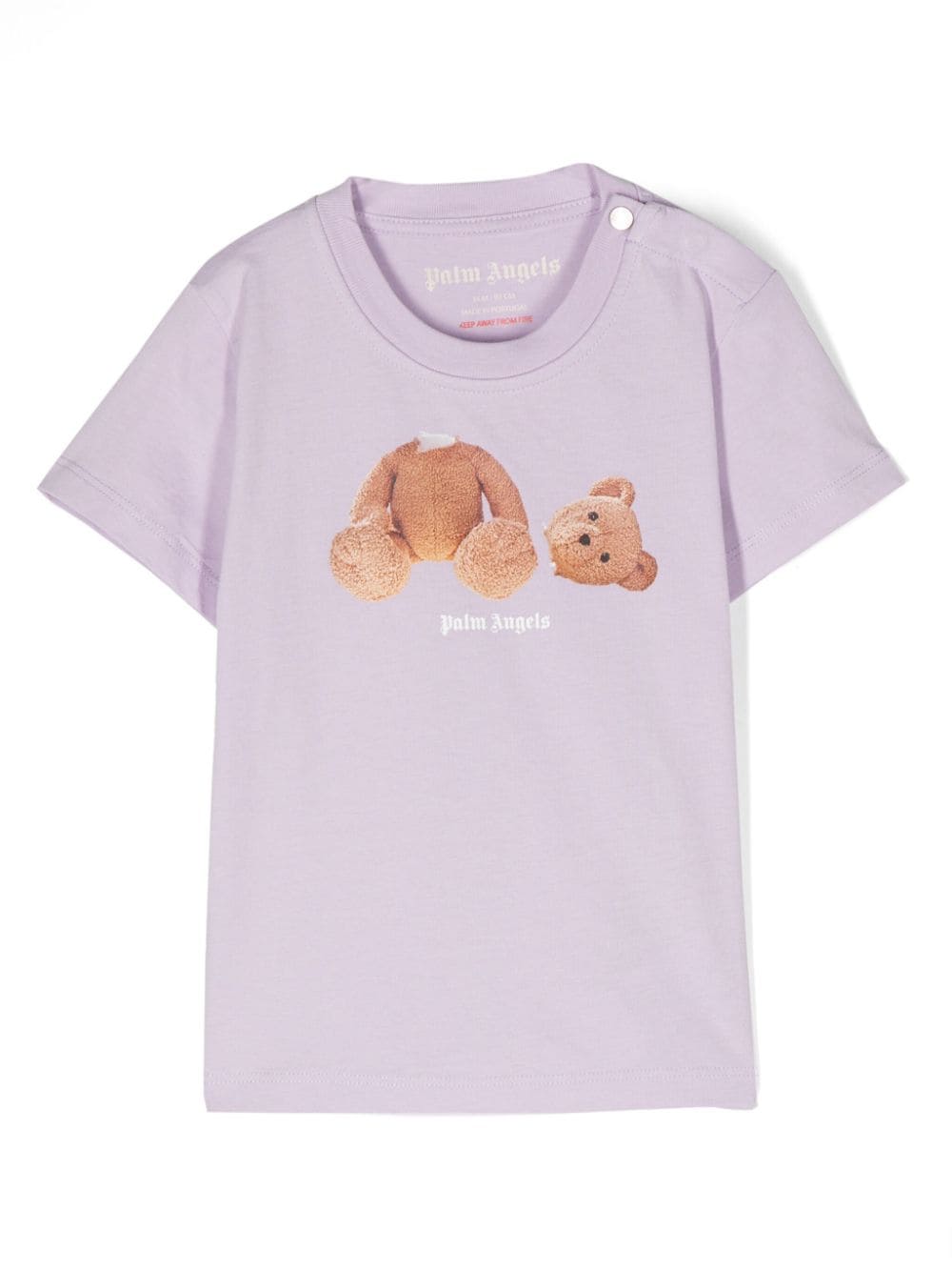 Palm Angels Kids teddy-print cotton T-shirt - Purple von Palm Angels Kids