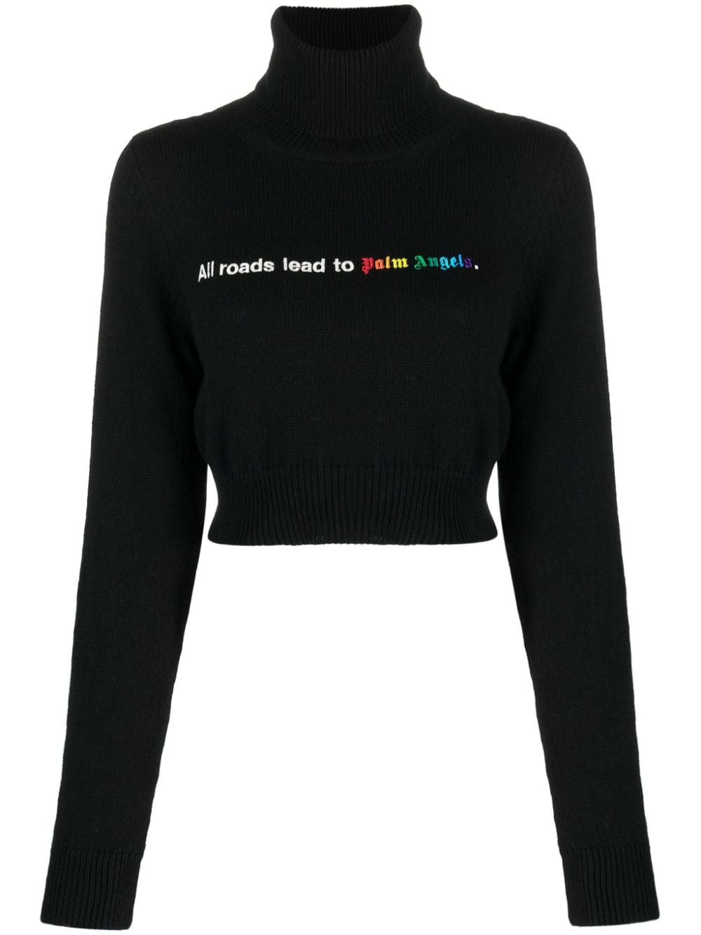 Palm Angels All Roads cropped jumper - Black von Palm Angels