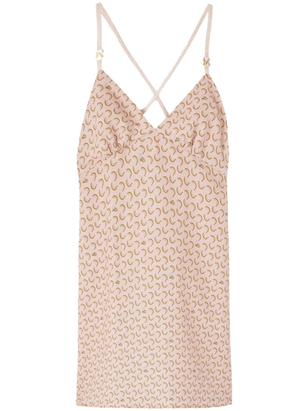 Palm Angels banana-print slip dress - Pink von Palm Angels