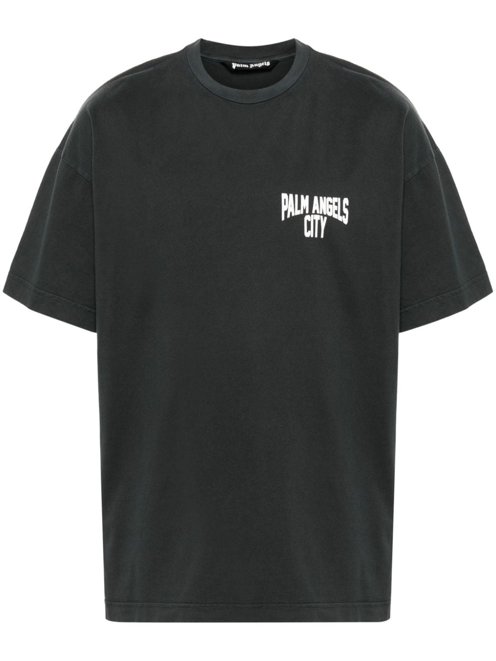 Palm Angels City washed-effect T-shirt - Grey von Palm Angels