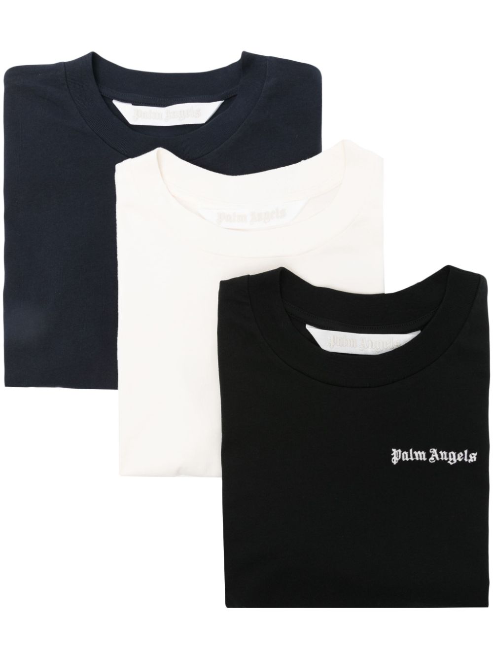 Palm Angels Classic embroidered-logo T-shirt (set of three) - Black von Palm Angels