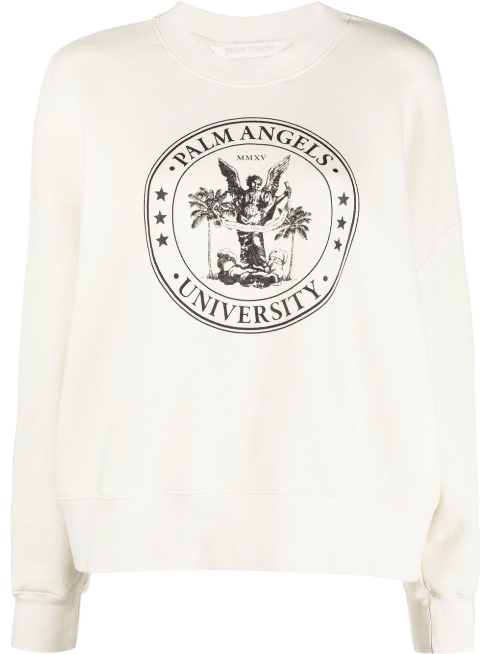 Palm Angels College Classic crewneck sweatshirt - White von Palm Angels