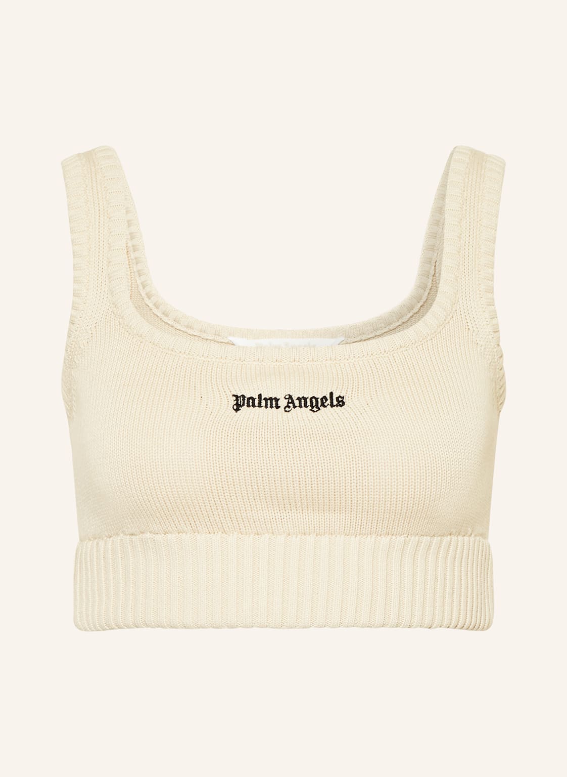 Palm Angels Cropped-Stricktop weiss von Palm Angels