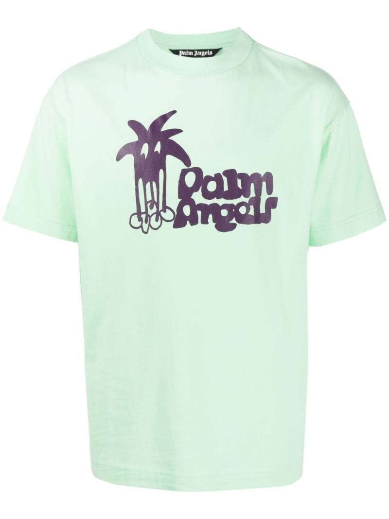 Palm Angels Douby cotton T-shirt - Green von Palm Angels