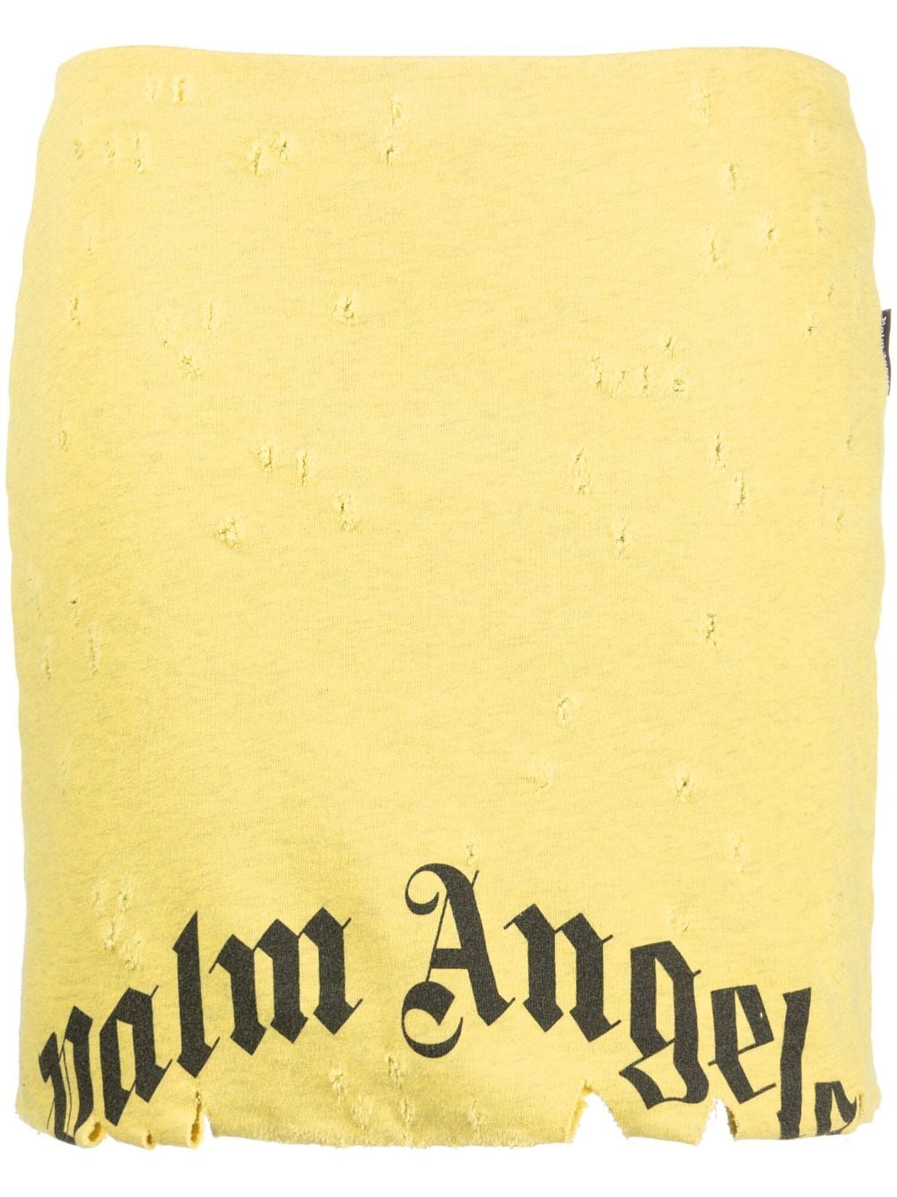 Palm Angels GD Destroyed miniskirt - Yellow von Palm Angels