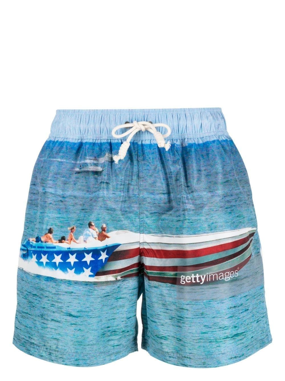 Palm Angels Getty Speedyboat Swimshorts - Blue von Palm Angels