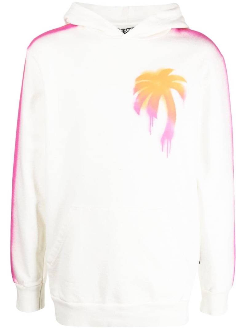 Palm Angels I Love PA graffiti-print hoodie - White von Palm Angels