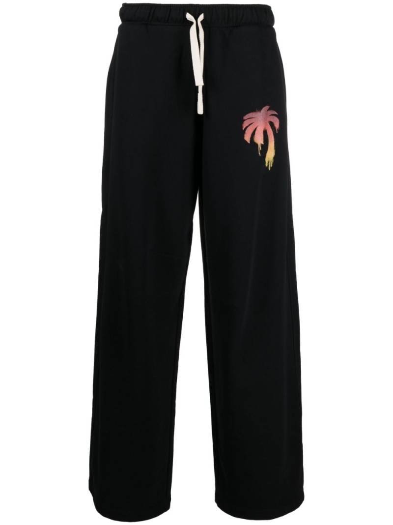 Palm Angels I Love PA wide-leg track pants - Black von Palm Angels