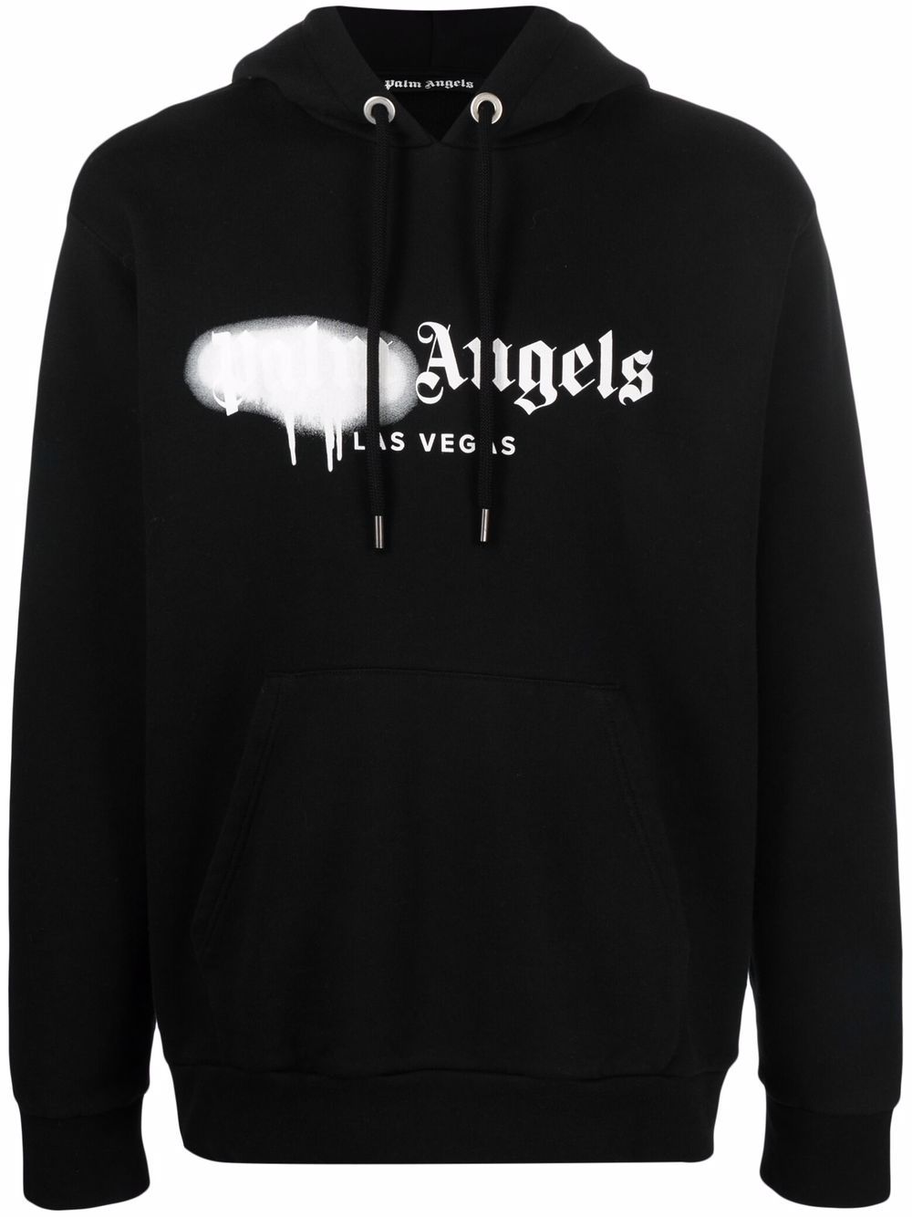 Palm Angels Las Vegas sprayed-logo hoodie - Black von Palm Angels
