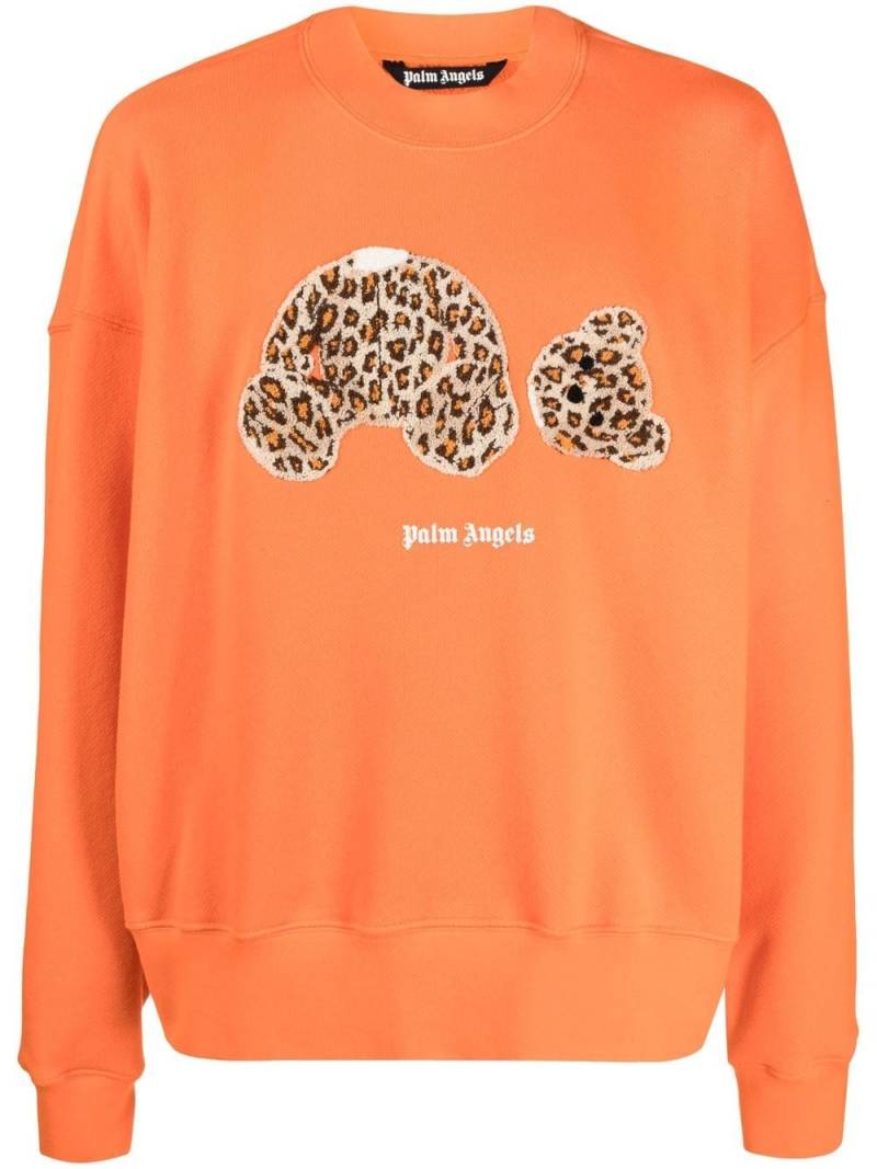 Palm Angels Leopard Teddy sweatshirt - Orange von Palm Angels