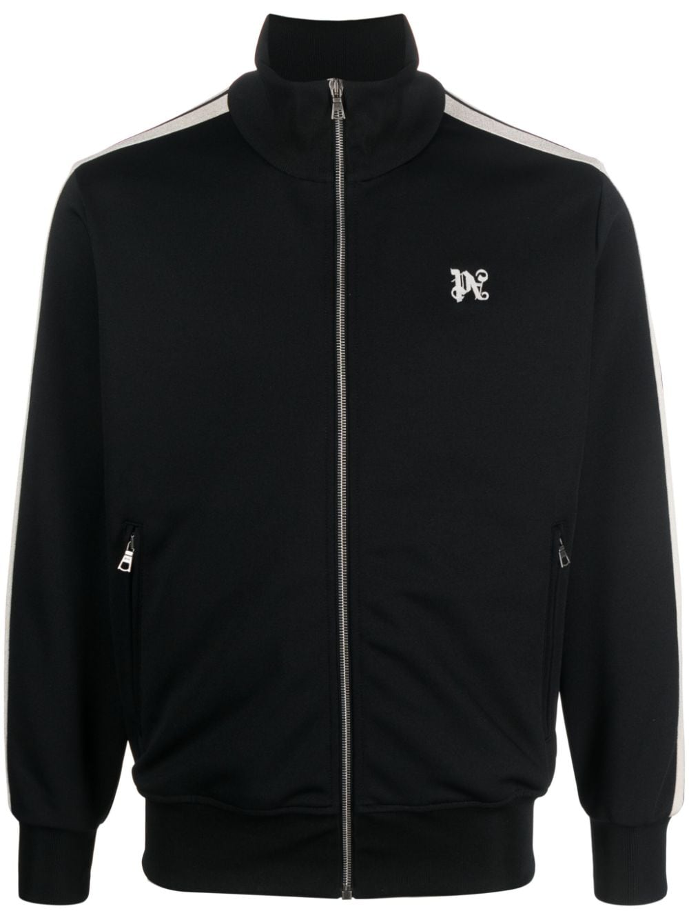 Palm Angels monogram-embroidered track jacket - Black von Palm Angels