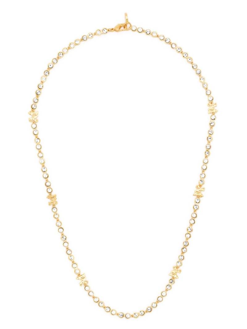 Palm Angels Monogram crystal-embellished necklace - Gold von Palm Angels