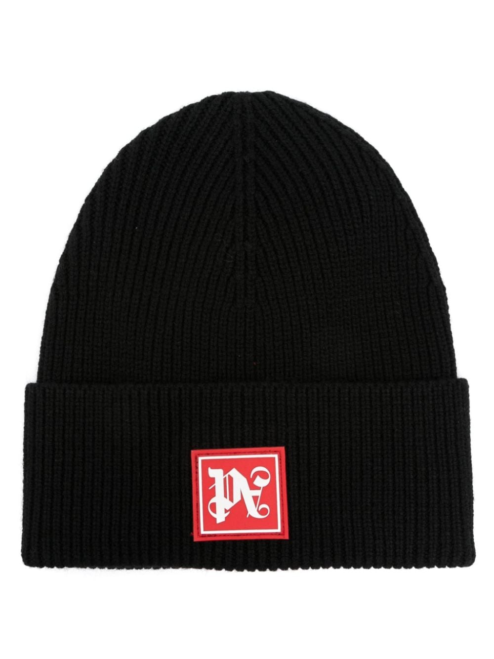 Palm Angels monogram-appliqué ski beanie - Black von Palm Angels