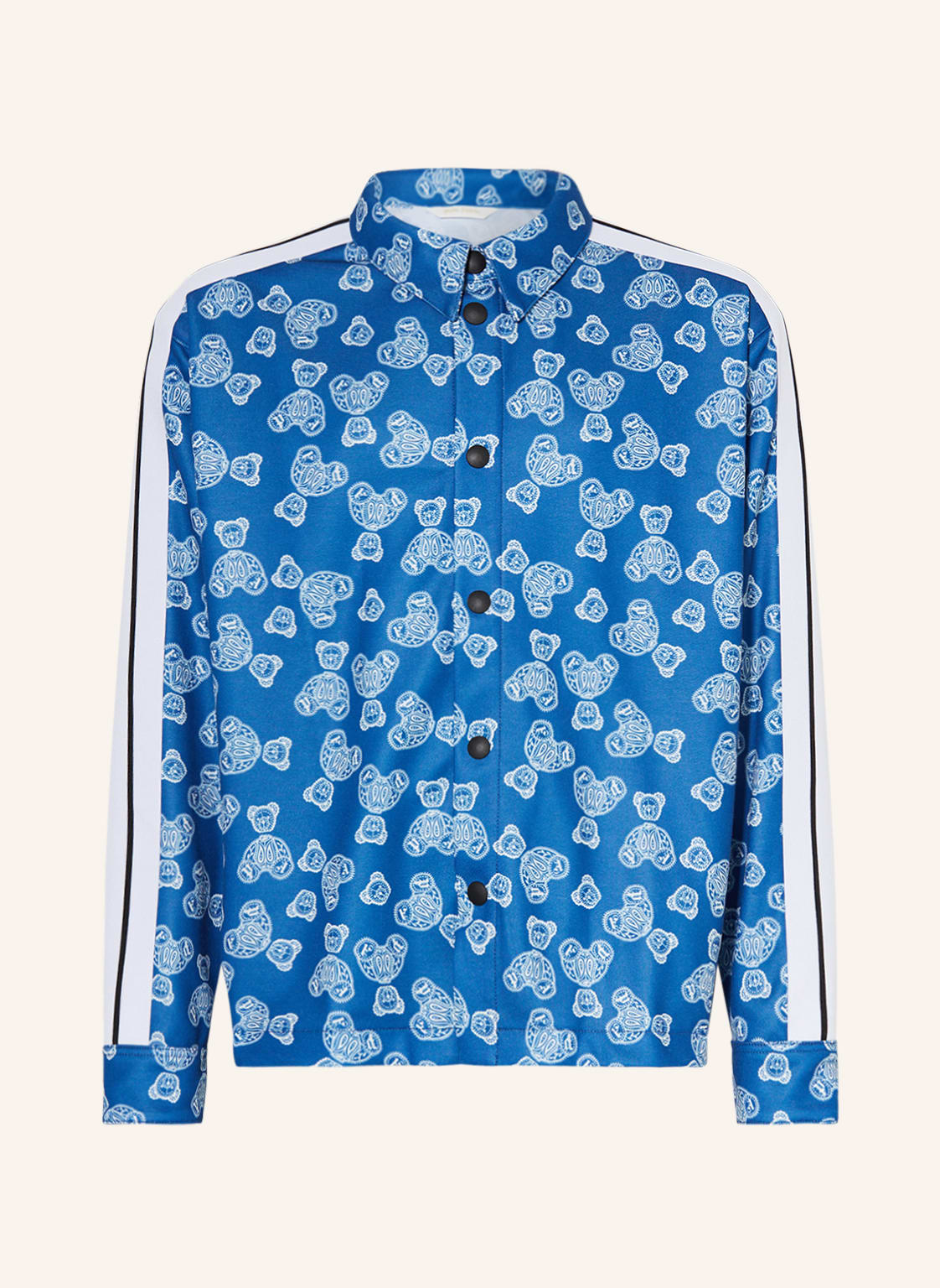 Palm Angels Overshirt Mit Galonstreifen blau von Palm Angels