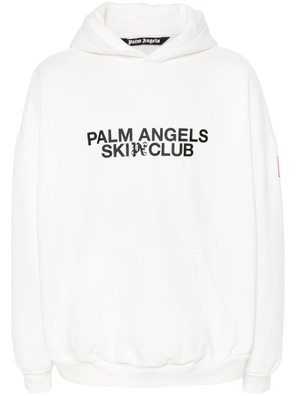 Palm Angels Ski Club cotton hoodie - White von Palm Angels