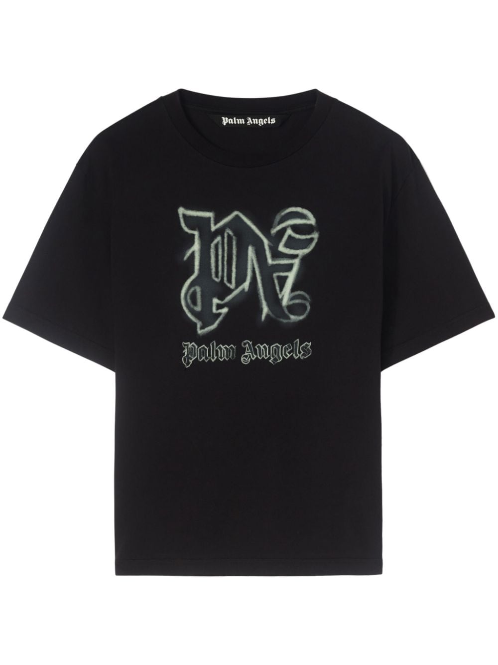 Palm Angels Hyper monogram-print T-shirt - Black von Palm Angels