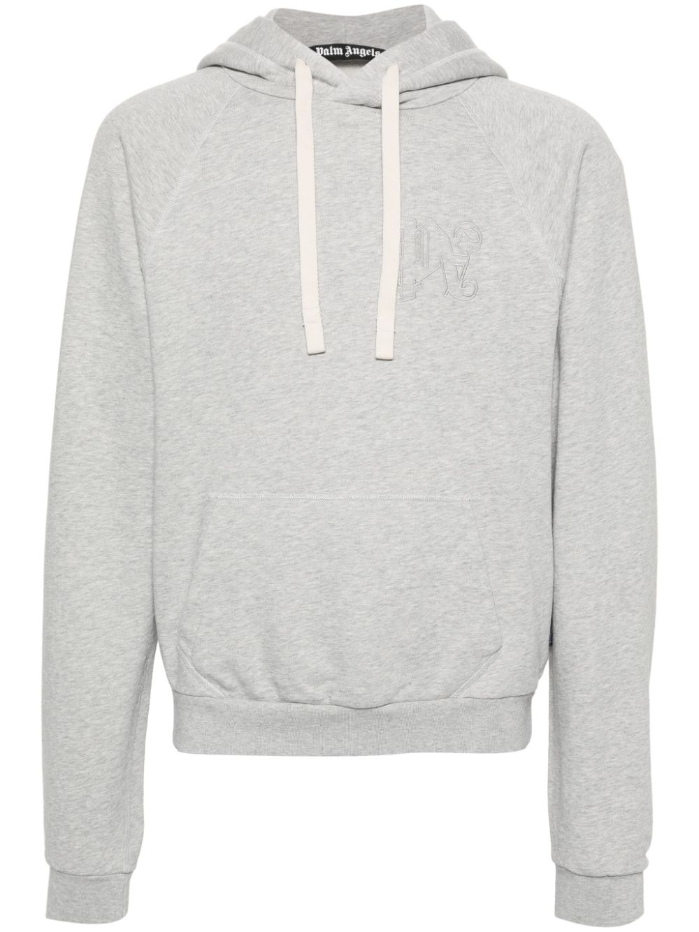 Palm Angels PA-monogram cotton hoodie - Grey von Palm Angels