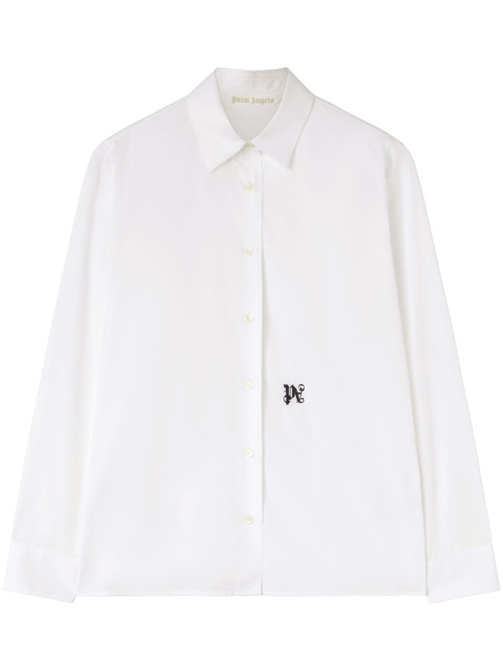 Palm Angels PA monogram cotton shirt - White von Palm Angels