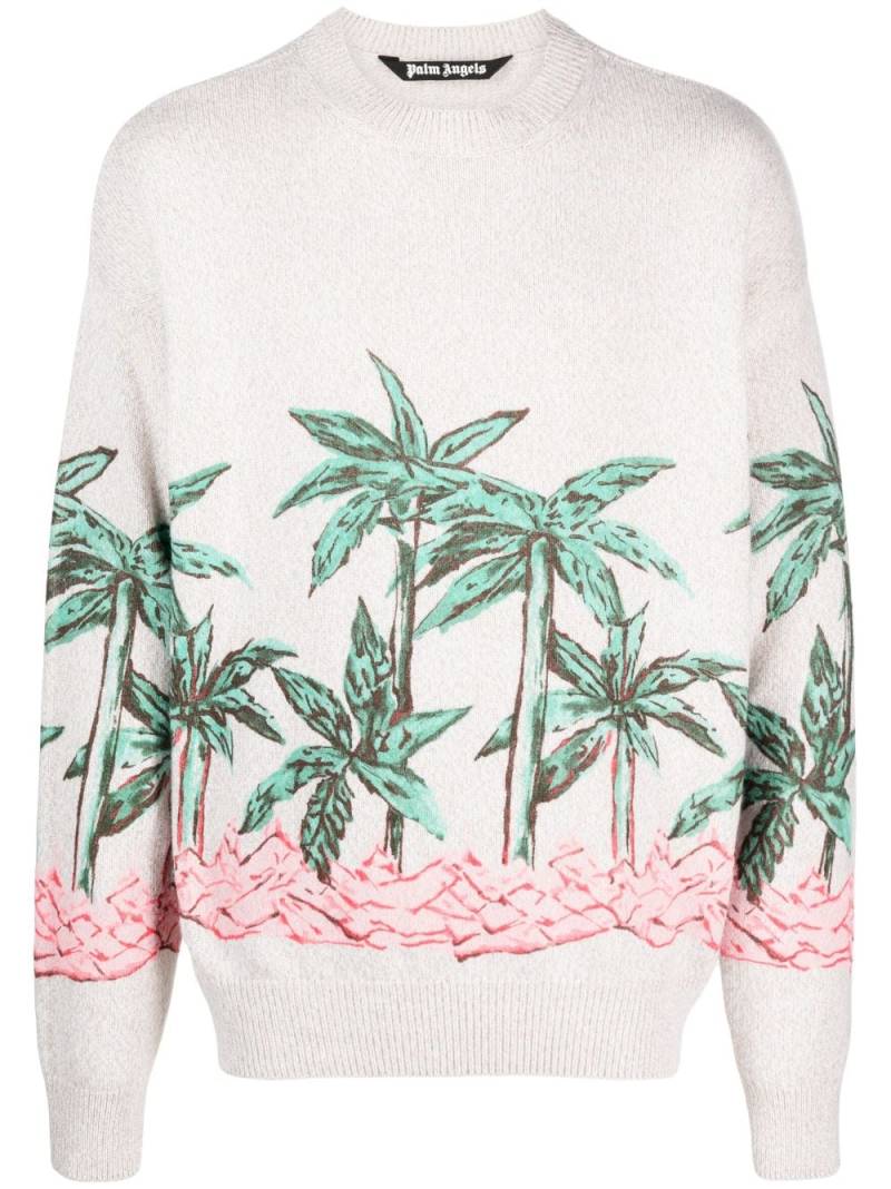 Palm Angels Palms Row-print sweatshirt - Neutrals von Palm Angels