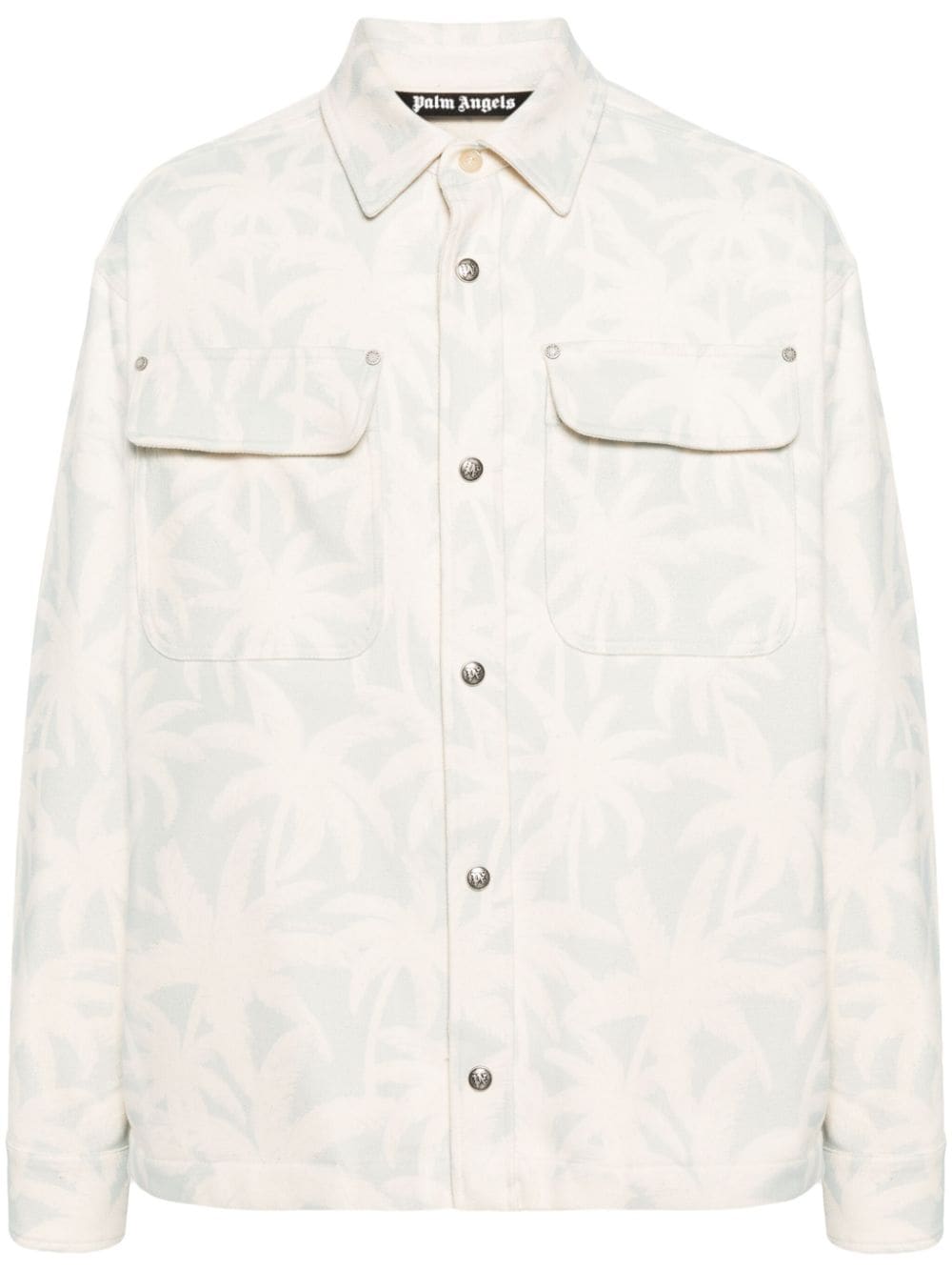 Palm Angels Palms cotton overshirt - Blue von Palm Angels