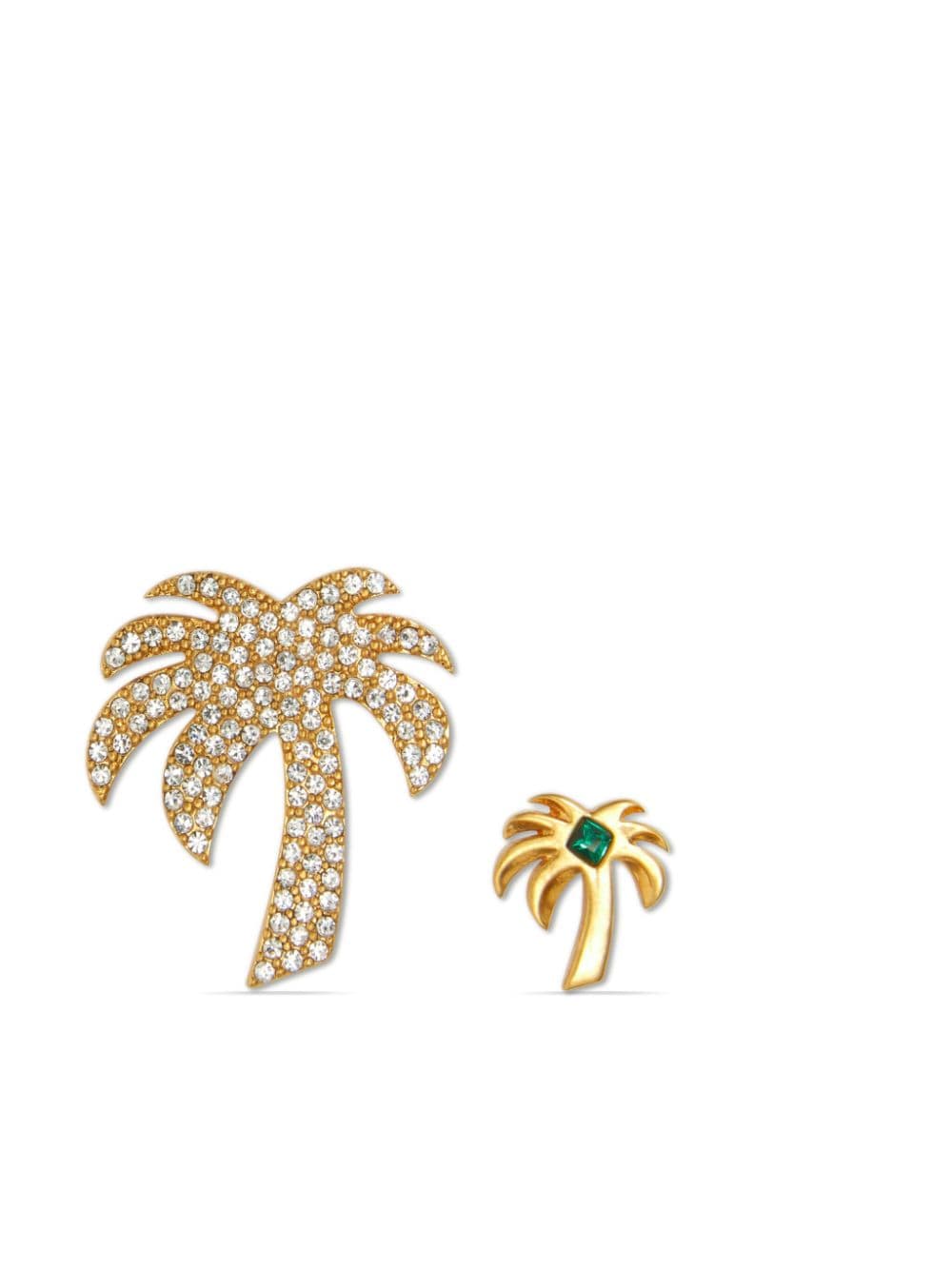 Palm Angels Palms mismatched stud earrings - Gold von Palm Angels