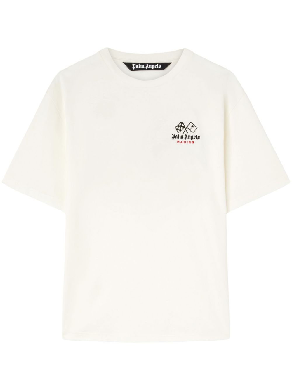 Palm Angels Racing graphic-print cotton T-shirt - White von Palm Angels