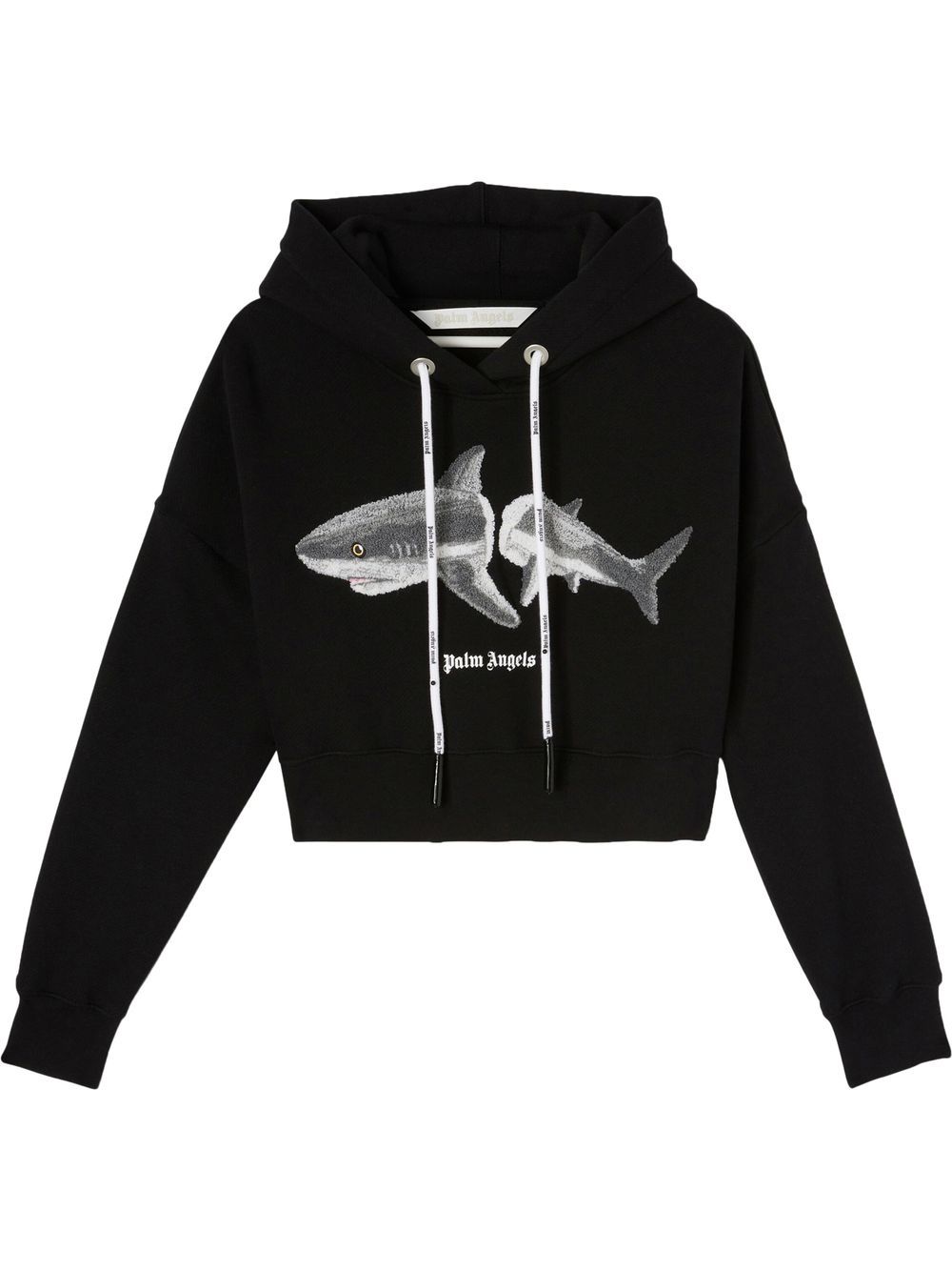 Palm Angels Shark cotton hoodie - Black von Palm Angels
