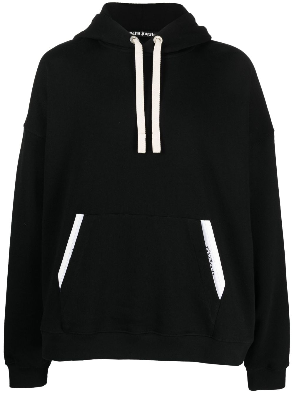 Palm Angels Sartorial Tape cotton hoodie - Black von Palm Angels