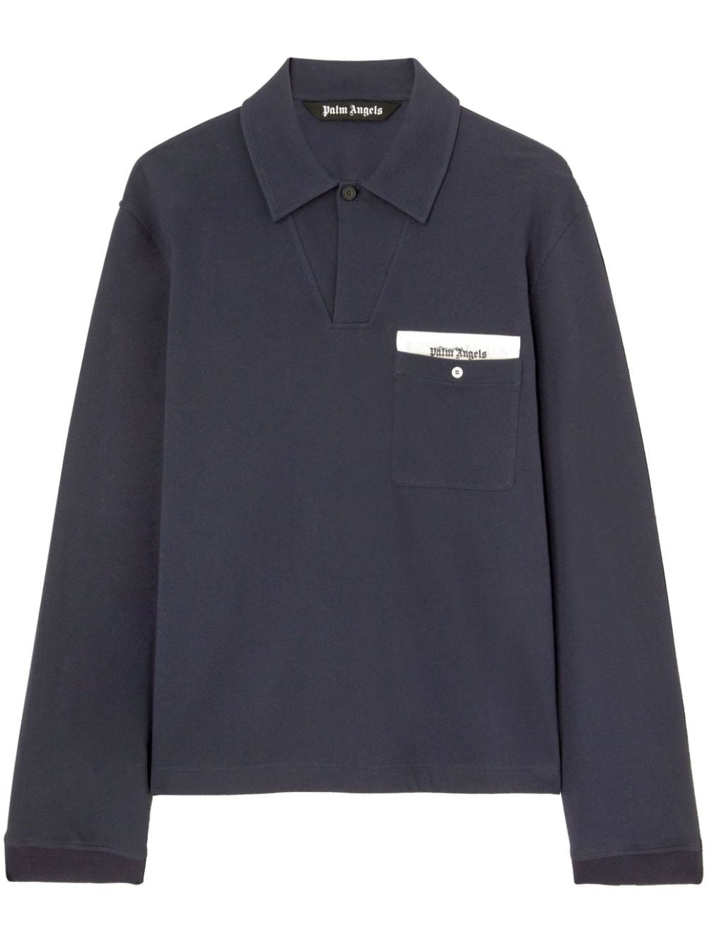 Palm Angels Sartorial Tape long-sleeved polo shirt - Blue von Palm Angels