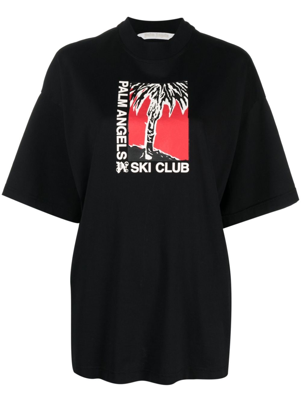 Palm Angels Ski Club cotton T-shirt - Black von Palm Angels