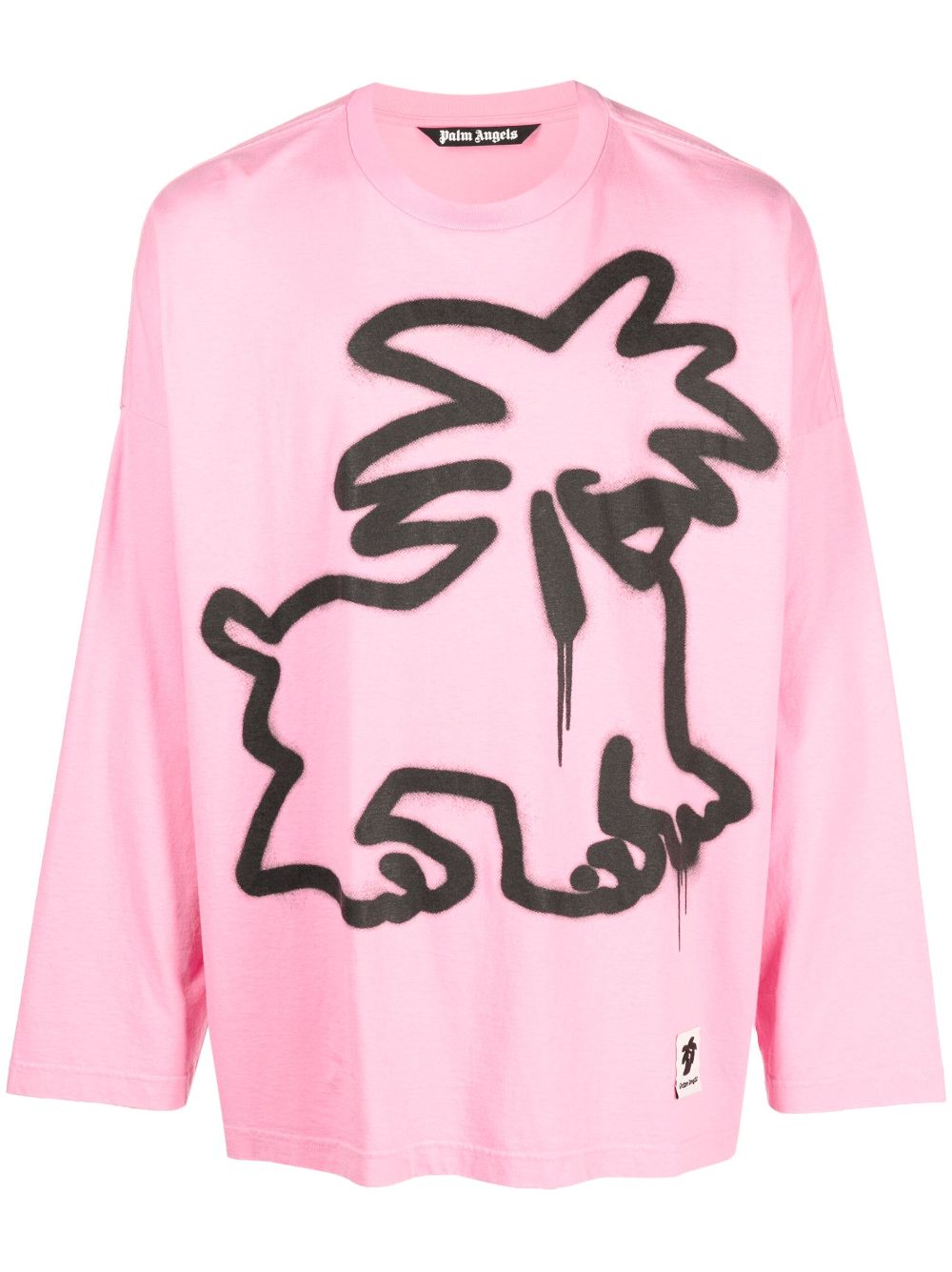 Palm Angels 'Spray Leon' long-sleeve T-shirt - Pink von Palm Angels