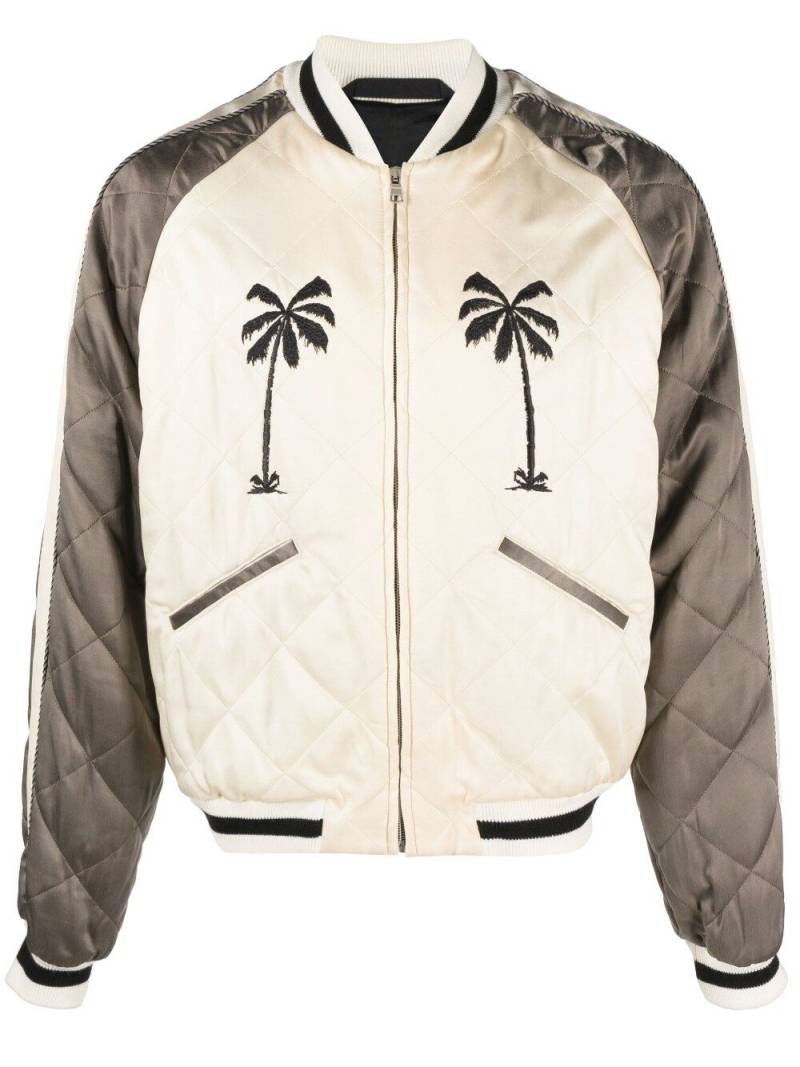 Palm Angels Upsidedown Palm Sukajan jacket - Brown von Palm Angels