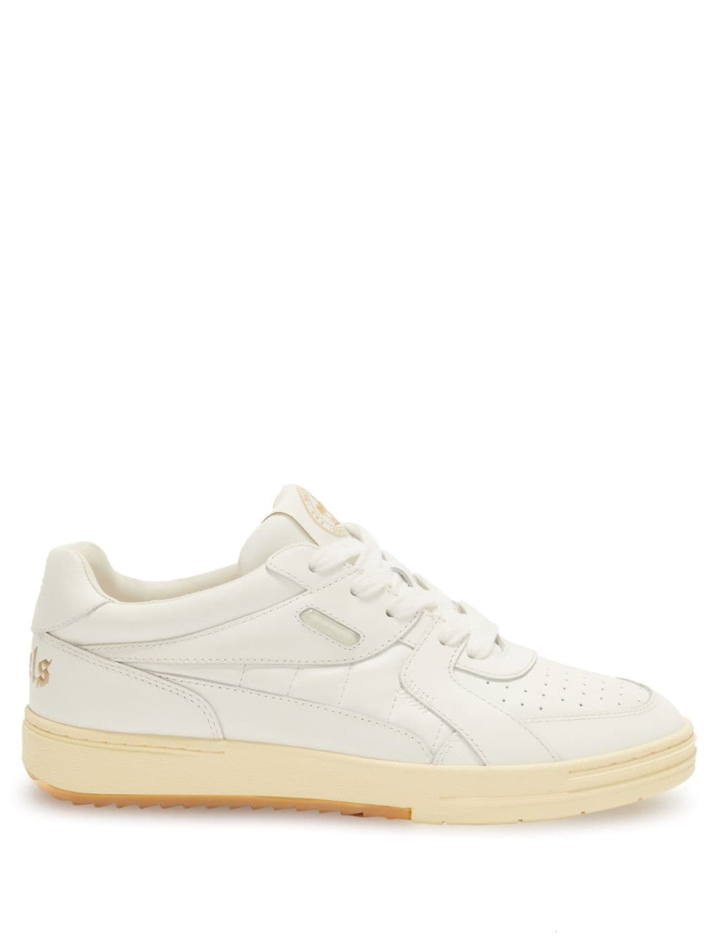 Palm Angels University lace-up leather sneakers - White von Palm Angels