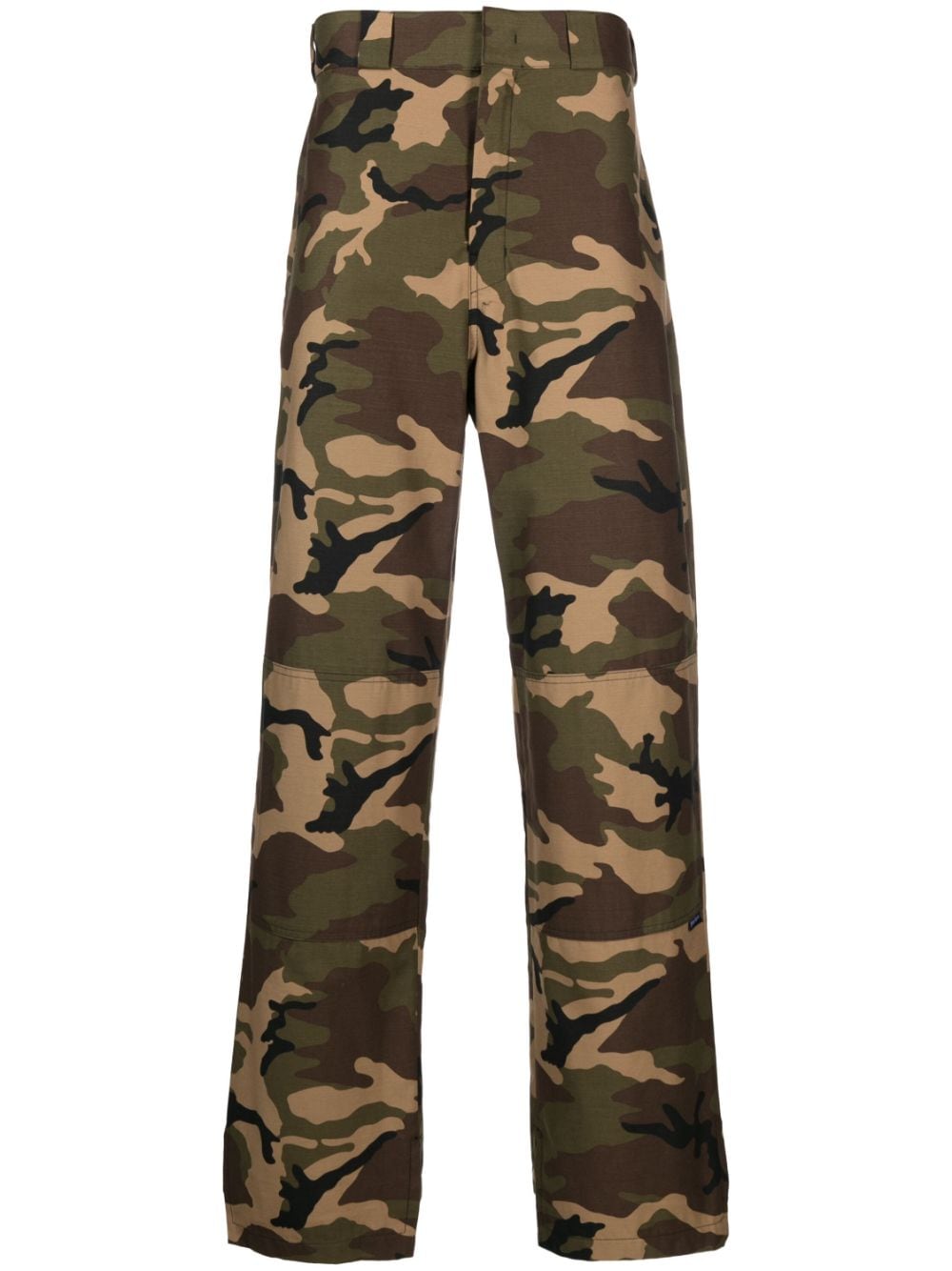 Palm Angels camouflage-print wide-leg trousers - Green von Palm Angels