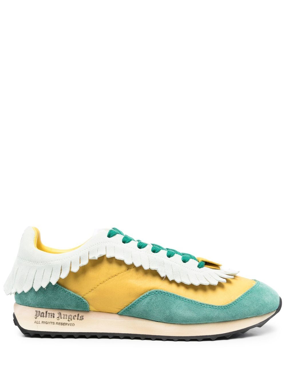 Palm Angels colour-block fringes sneakers - Green von Palm Angels