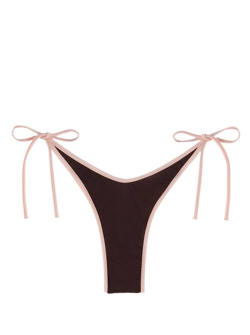 Palm Angels contrast-trimmed bikini bottoms - Brown von Palm Angels