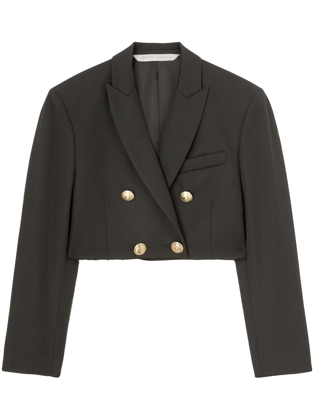 Palm Angels cropped double-breasted blazer - Black von Palm Angels