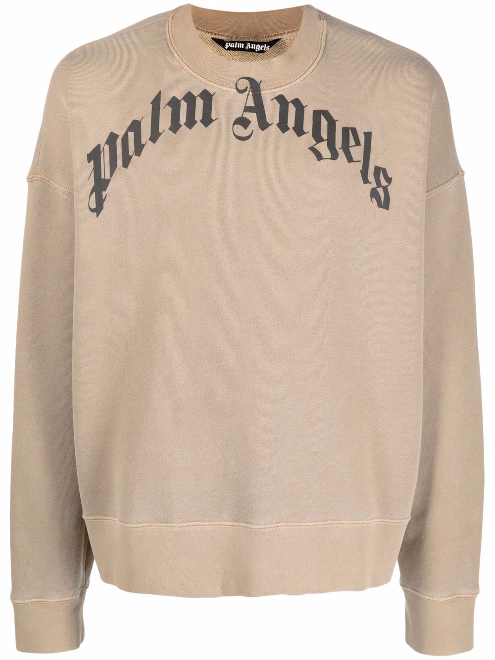 Palm Angels curved logo print sweatshirt - Neutrals von Palm Angels