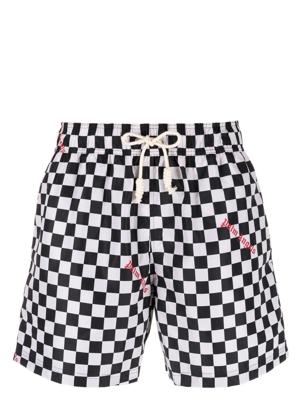 Palm Angels damier-print swim shorts - White von Palm Angels