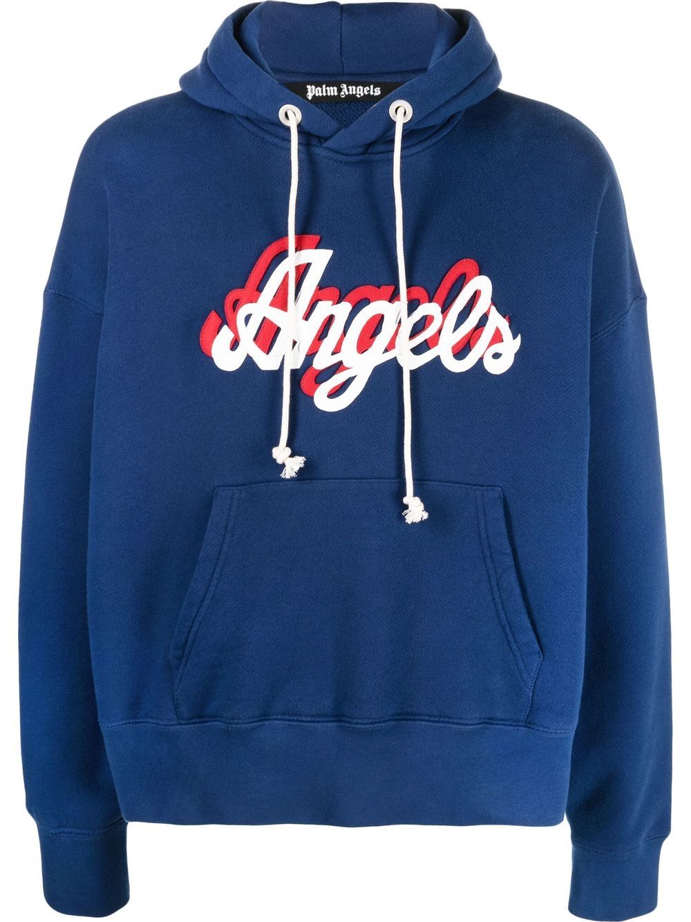 Palm Angels double logo hoodie - Blue von Palm Angels