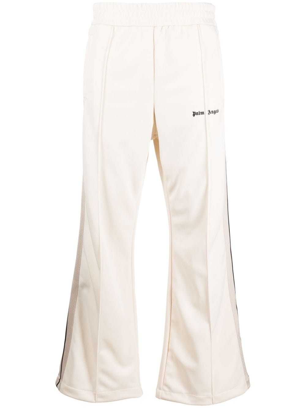 Palm Angels logo-embroidered flared track pants - Neutrals von Palm Angels