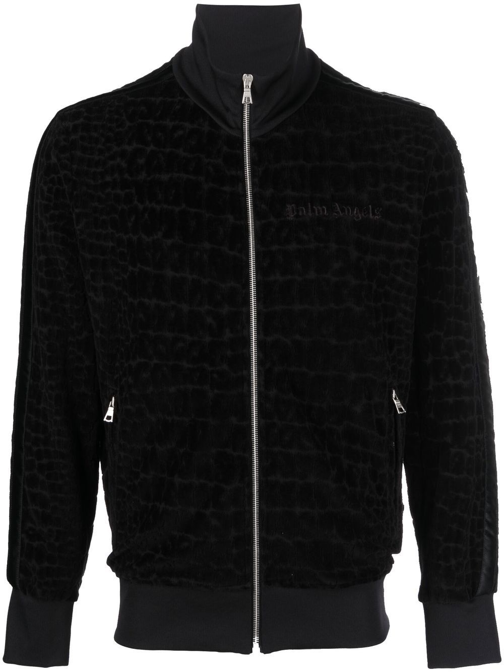 Palm Angels funnel neck zip-up jumper - Black von Palm Angels