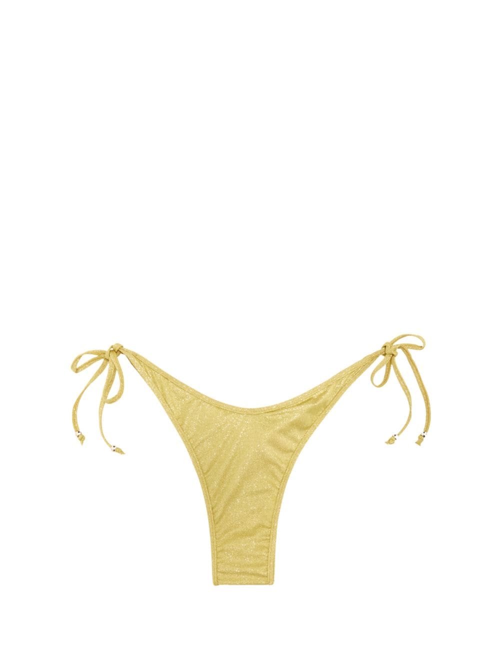 Palm Angels glitter side-tie bikini bottoms - Yellow von Palm Angels