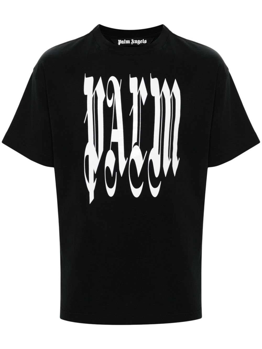 Palm Angels gothic logo-print T-shirt - Black von Palm Angels