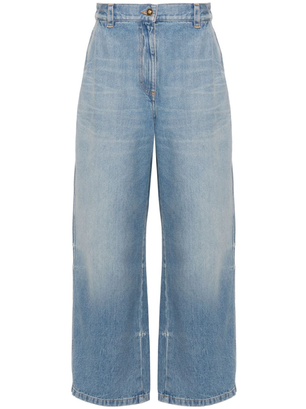 Palm Angels high-rise wide-leg jeans - Blue von Palm Angels