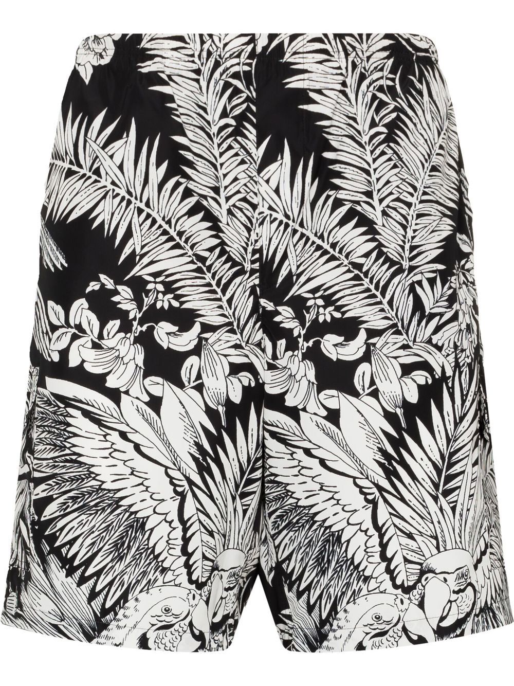 Palm Angels jungle parrots swim shorts - Black von Palm Angels